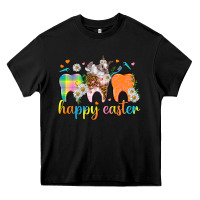 Black Happy Easter Dental Easter Day Heavy Core Tee - HowdyJamesFarm