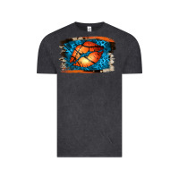 Vintage Black Basketball Lips Vintage Tee - Jasminsmagicworld