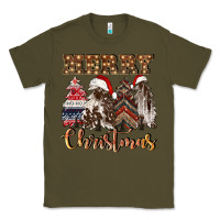 Army Green merry christmas trees Classic Tee - CowGirlArtShop