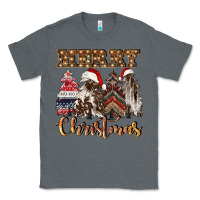 Charcoal Heather merry christmas trees Classic Tee - CowGirlArtShop