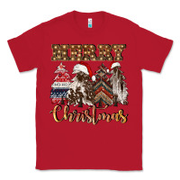 Red merry christmas trees Classic Tee - CowGirlArtShop