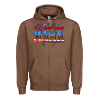 Chestnut all american mama Zipper Hoodie - AdoDesignShop