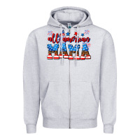 Heather Grey all american mama Zipper Hoodie - AdoDesignShop