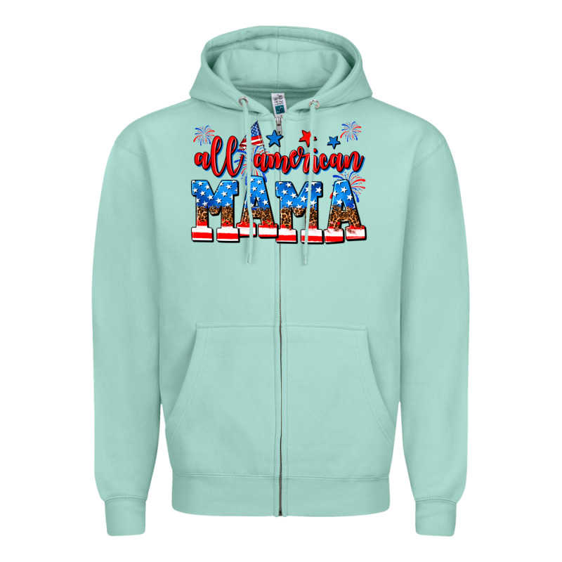 All American Mama Zipper Hoodie by AdoDesignShop | Teevron