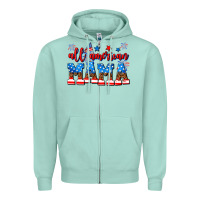 Seafoam all american mama Zipper Hoodie - AdoDesignShop