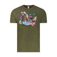 Vintage Olive Easter cowboy boots hat Vintage Tee - OliviaCreatesArt