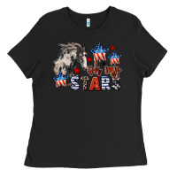 Black Oh my stars horse 4th of july Ladies Tee - CowGirlArtShop