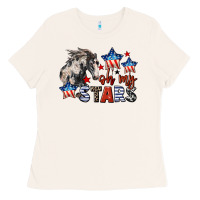 Bone Oh my stars horse 4th of july Ladies Tee - CowGirlArtShop