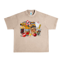 French Oak School Bus Coffee Cups Urban Heavy Tee - FaDigitalArtStudio