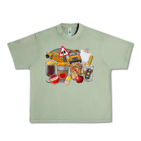 Oil Green School Bus Coffee Cups Urban Heavy Tee - FaDigitalArtStudio