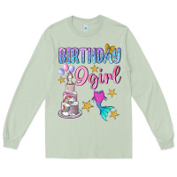 Matcha Birthday Girl 9 Long Sleeve Tee - BundleAndBundleShop