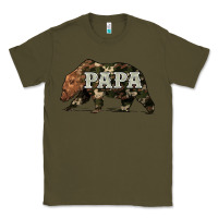 Army Green bear papa Classic Tee - Artiststas