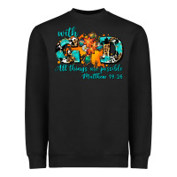 Black with god all things are possible. cross Heavyweight Sweatshirt - AdoDesignShop