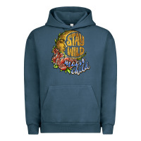 Pigment Midnight Navy stay wild moon child Urban Hoodie - JahusDesignShop
