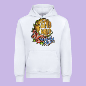 Stay Wild Moon Child Urban Hoodie Designed By Jahusdesignshop