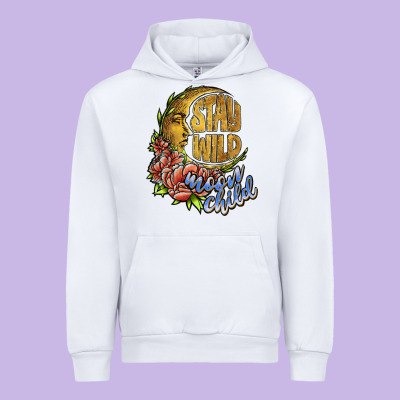 Stay Wild Moon Child Urban Hoodie Designed By Jahusdesignshop