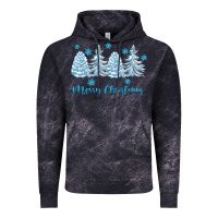 Cloud Black merry christmas blue trees Vintage Hoodie - FaDigitalArtStudio