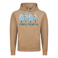 Vintage Coffee merry christmas blue trees Vintage Hoodie - FaDigitalArtStudio