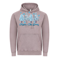 Vintage Zinc merry christmas blue trees Vintage Hoodie - FaDigitalArtStudio