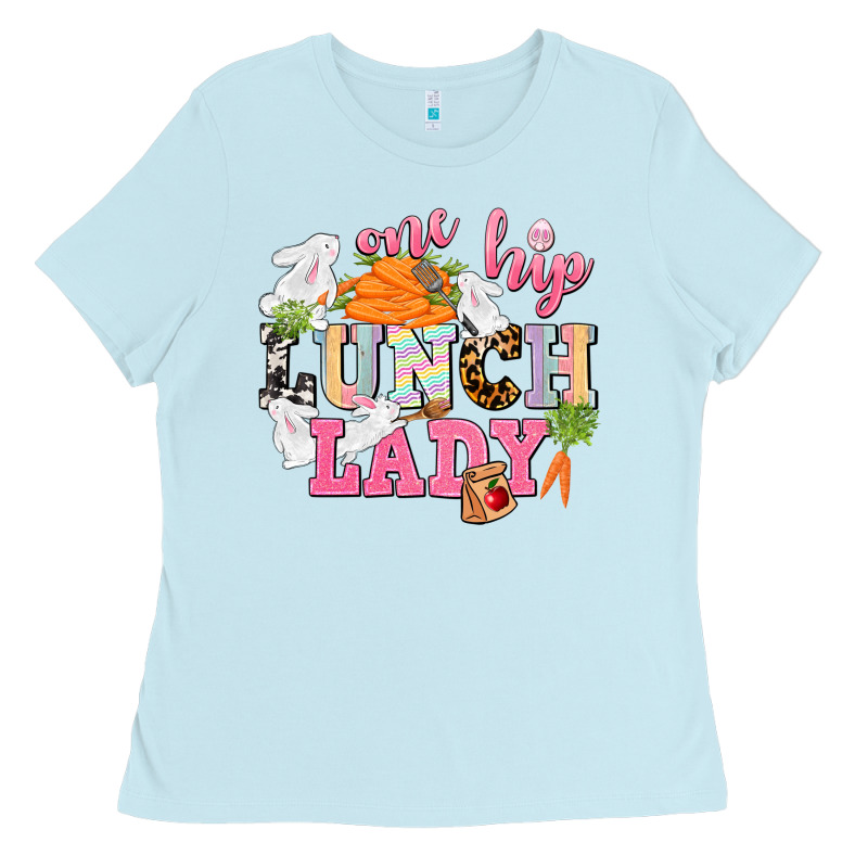 One Hip Lunch Lady Easter Day Ladies Tee by CowGirlArtShop | Teevron