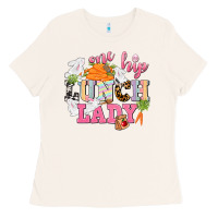 Bone One hip Lunch Lady Easter Day Ladies Tee - CowGirlArtShop
