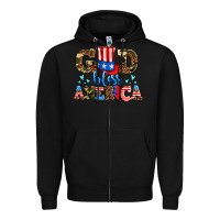 Black god bless america Zipper Hoodie - AdoDesignShop