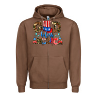 Chestnut god bless america Zipper Hoodie - AdoDesignShop