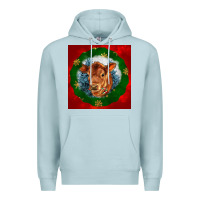 Blue Mist christmas red angus calf head Premium Hoodie - LillyAllenDesigns