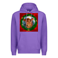 Purple christmas red angus calf head Premium Hoodie - LillyAllenDesigns