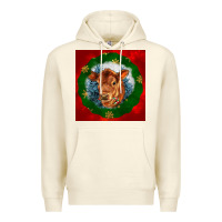 Sandshell christmas red angus calf head Premium Hoodie - LillyAllenDesigns