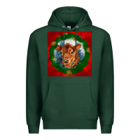 Sports Green christmas red angus calf head Premium Hoodie - LillyAllenDesigns