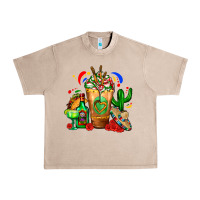 French Oak Mexican Cold Drink With Cactus Sombrero And Tequil Urban Heavy Tee - FaDigitalArtStudio