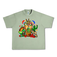 Oil Green Mexican Cold Drink With Cactus Sombrero And Tequil Urban Heavy Tee - FaDigitalArtStudio