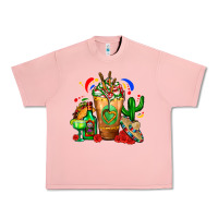 Salmon Mexican Cold Drink With Cactus Sombrero And Tequil Urban Heavy Tee - FaDigitalArtStudio