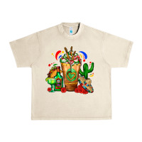 Sandshell Mexican Cold Drink With Cactus Sombrero And Tequil Urban Heavy Tee - FaDigitalArtStudio
