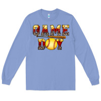 Colony Blue game day softball Long Sleeve Tee - FaDigitalArtStudio