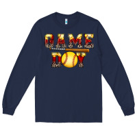 Navy game day softball Long Sleeve Tee - FaDigitalArtStudio