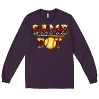 Plum game day softball Long Sleeve Tee - FaDigitalArtStudio