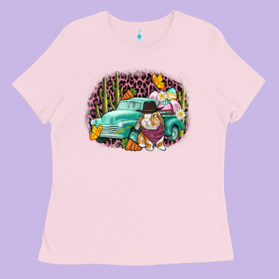 Western Rabbit Easter Day Ladies Tee Designed By Cowgirlartshop