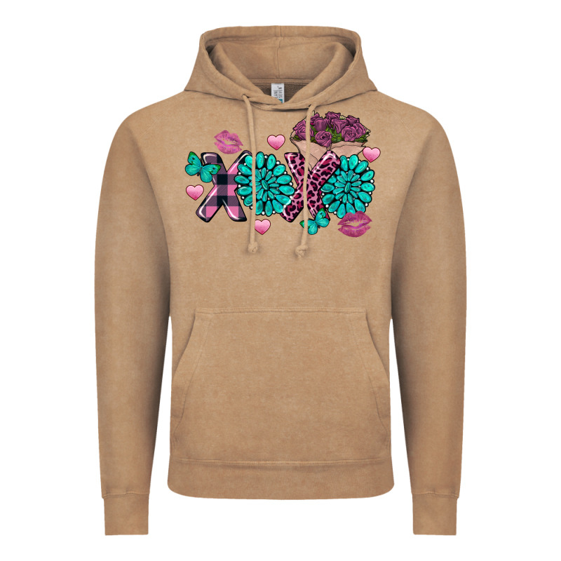 Xoxo Valentine's Day Turquoise Gem Vintage Hoodie by FaDigitalArtStudio | Teevron