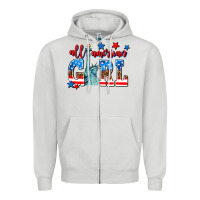 Dove Grey all american girl Zipper Hoodie - AdoDesignShop