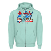 Seafoam all american girl Zipper Hoodie - AdoDesignShop