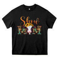 Black show mom baby cow Heavy Core Tee - Jasminsmagicworld