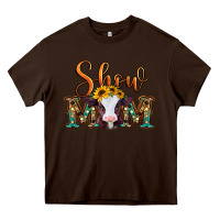 Chocolate Brown show mom baby cow Heavy Core Tee - Jasminsmagicworld