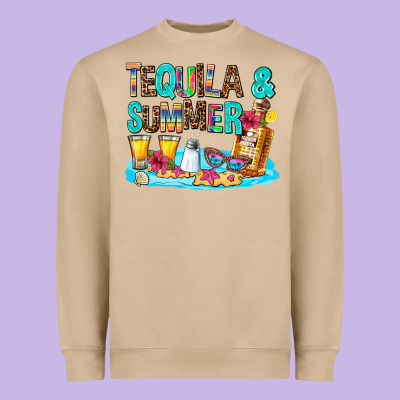 Tequila And Summmer Heavyweight Sweatshirt Designed By Adodesignshop