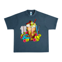 Midnight Navy Softball Frappe Coffee Urban Heavy Tee - FaDigitalArtStudio