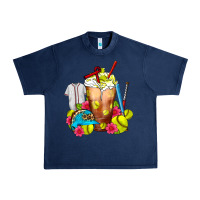 Navy Softball Frappe Coffee Urban Heavy Tee - FaDigitalArtStudio