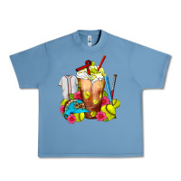 Pebble Blue Softball Frappe Coffee Urban Heavy Tee - FaDigitalArtStudio