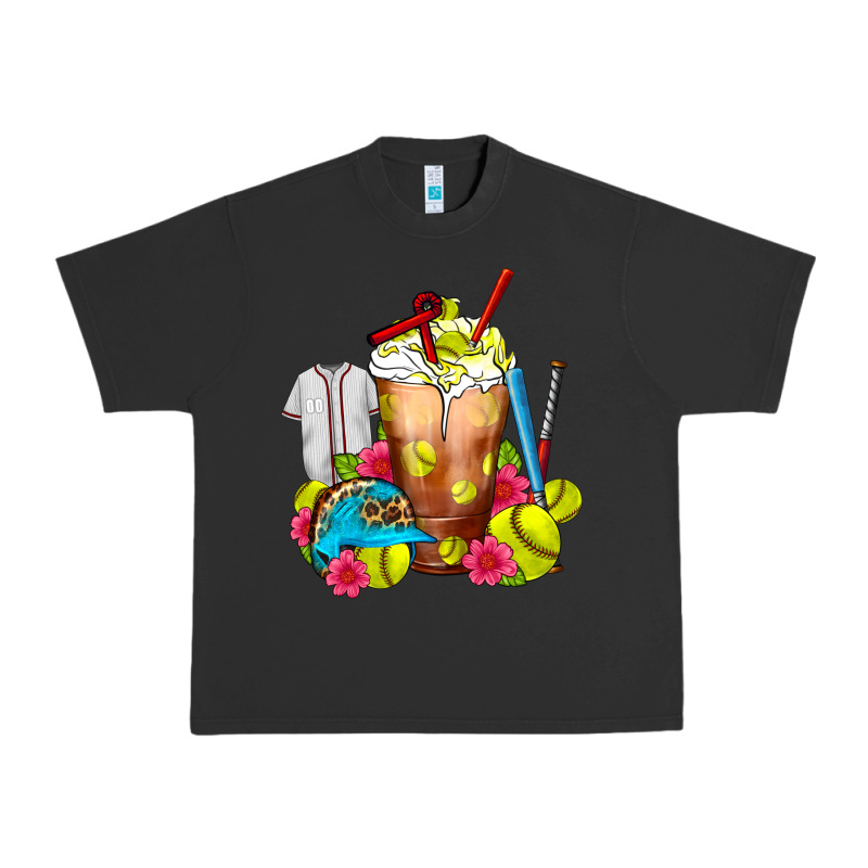 Softball Frappe Coffee Urban Heavy Tee by FaDigitalArtStudio | Teevron