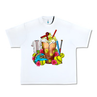 White Softball Frappe Coffee Urban Heavy Tee - FaDigitalArtStudio